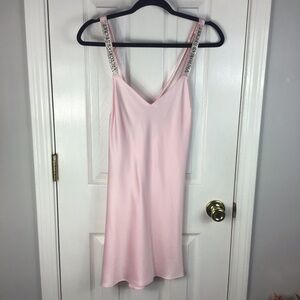 Victoria's Secret Shine Strap Satin Slip Dress Pink Size X-Small